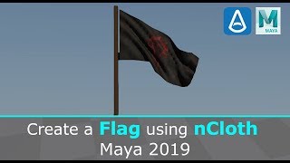 Create a Flag using nCloth in Maya 2019