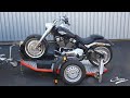 harley davidson fat boy avec remorque abaissante et pliante cochet uno