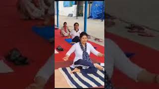 bhakti yoga class at icar-iiwbr  #yoga #yogaeverywhere #shortpants #shortsvideo #nature #yogatime