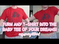 HOW TO MAKE A T-SHIRT INTO THE PERFECT BABY TEE | easy sewing tutorial