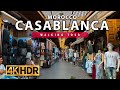 Casablanca, Morocco Walking Tour - Bab Marrakech Market - 4K 60FPS HDR