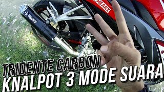 KNALPOT 3 SUARA TRIDENTE CARBON CBR 150R FACELIFT