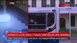 Apareció Lucía sana y salva después de ua semana