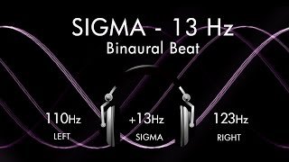 Consciousness on The Sigma Wave - 1hr Pure Binaural Beat Session at ~(13Hz)~ Intervals