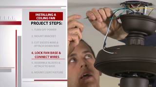 How To Install a Ceiling Fan with Mensch with a Wrench