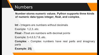 Python Part 4 Data Types Numbers, Strings (Malayalam)
