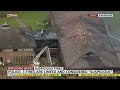 aerial footage shows damage from series of alleged arson attacks