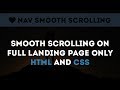 Smooth Scrolling On Full Landing Sections With Only HTML And CSS