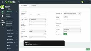 VitalPBX Batch Extension Creation - Interface Guide