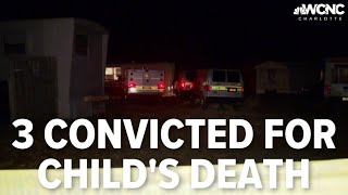 3 people convicted for child's death in Gaston County
