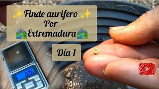 Finde aurifero por 🏞️Extremadura🏞️..Día uno Pepitas a batea...