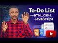 Build a To-Do List App with HTML, CSS & JavaScript | Step-by-Step for Beginners