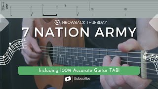 How to play 7 Nation Army SUPER Simple Guitar Riff (EASY TAB)