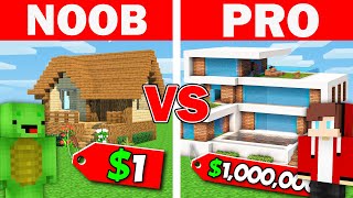 Minecraft NOOB vs PRO: MODERN SECURITY HOUSES by Mikey Maizen and JJ (Maizen Parody) challenge