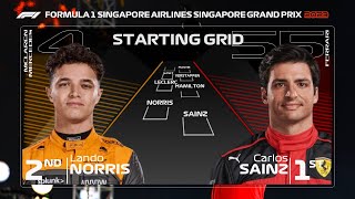 F1 2023 Singapore Grand Prix Race Results