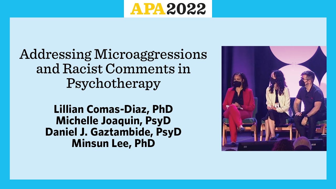 Addressing Microaggressions And Racist Comments In Psychotherapy - YouTube