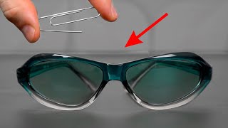 I put a paperclip in my broken glasses! And I saved a lot of money