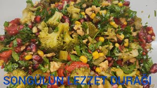 GÜN SOFRANIZI SÜSLEYECEK ÇOK RENKLİ BİR SALATA TARİFİ