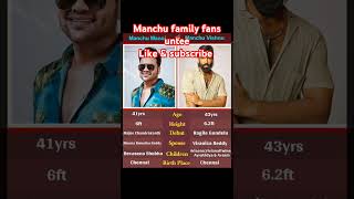 Manchu #vishnu #manoj #manchufamily #shorts #youtubeshorts #manchu