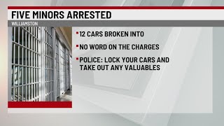 5 juveniles arrested for numerous burglaries in Anderson Co.