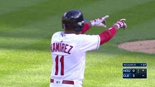 HOU@CLE: Ramirez extends the lead with an RBI double