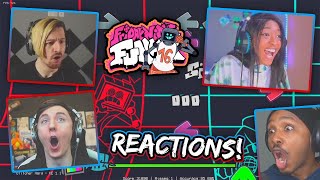 Youtuber's React To Friday Night Funkin' VS Hex Mod! | Glitcher