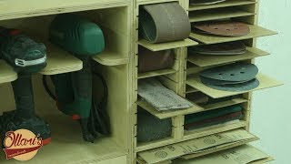 Modular Sandpaper Organizer Cabinet