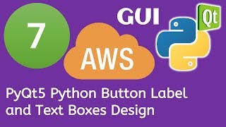 7 PyQt5 Python GUI and AWS Boto3 Tutorial- PyQt5 Python Button Label and Text Boxes Design