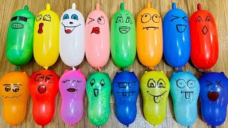 Satisfying Asmr Slime Video 521 : Making Dazzling Rainbow Slime With Funny Balloons!