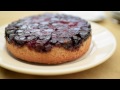 ヘルシーなダークチェリーのアップサイドダウンケーキの作り方：how to make dark cherry upside down cake eat more vegetables