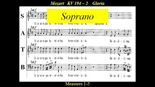 Mozart - KV194 - Missa Brevis in D major - 2.Gloria - Soprano