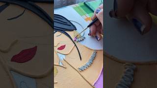 DIY Lady Canvas || Canvas Painting || #trending #viralshorts #canvas #painting