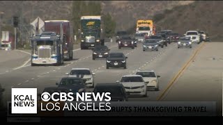 Thanksgiving travel to slow SoCal traffic, big rig crash affects Cajon Pass