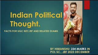 Indian Political Thought #jrf #dsssb #politics #politicalscience #ugcnet #ugcnet2024 #job