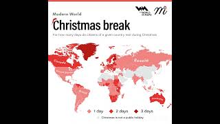 Christmas break in countries around the world! #map #christmas #break #countries #youtubeshorts