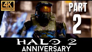 Halo 2 Anniversary Walkthrough Part 2 - OUTSKIRTS Master Chief Collection - 4K 60fps