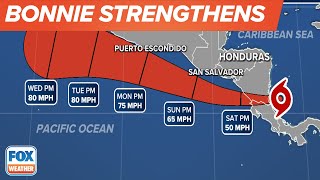 Tropical Storm Bonnie Intensifies And Closes In On Central America