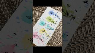 Easy bookmark design || floral art #art #creativeart #shortvideo #shorts #bookmark #painting