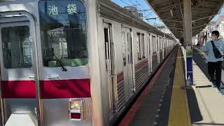 東武東上線 東武10000型（方向幕車）川越市駅到着・発車シーン