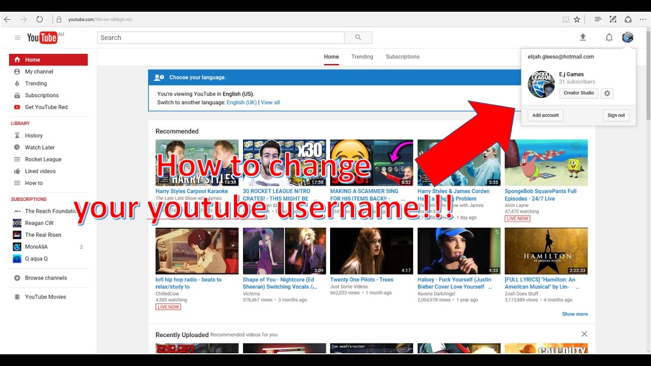 How To Change Your Youtube Username 2017!!! - YouTube