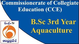 Commissionerate of Collegiate Education (CCE)   | B.Sc 3rd Year  |  Aquaculture | MANATV Live