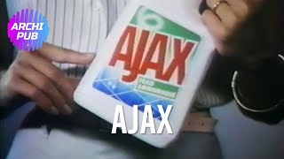 Ajax household cleaner advertisement - 1986