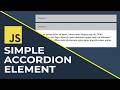 Accordion Element | JavaScript Tutorial
