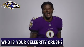 Lamar Jackson, Baltimore Ravens Teammates Pick Their Celebrity Crushes