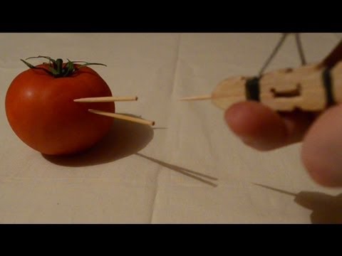 How to make a mini peg gun - toothpick shooter - Tutorial How to make a mini peg gun - toothpick shooter - Tutorial