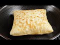 FLOUR + BOILING WATER! We cook thin BREAD in a pan at home! THE BEST RECIPE for quick breakfasts.