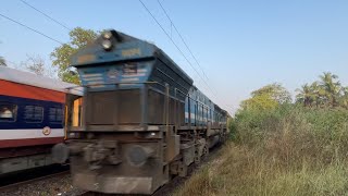 Deadly LHF MONSTER:Bleed Blue LHF Wdp4 Trashes Suravali At high speed With Vasco KACHEGUDA Slip rake