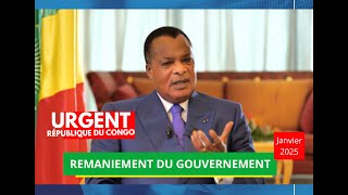 République du Congo:   remaniement du Gouvernement  ( janvier 2025)