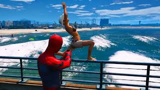 Spiderman GTA 5 Epic Reverse Video Ragdolls Jumps Fails case 400 | Spider-Man Reverse #gta5