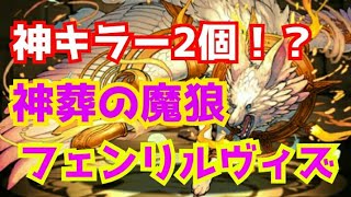 【パズドラ】神キラー2個！？神葬の魔狼 フェンリルヴィズを使ってみた。【光フェンリルヴィズ】